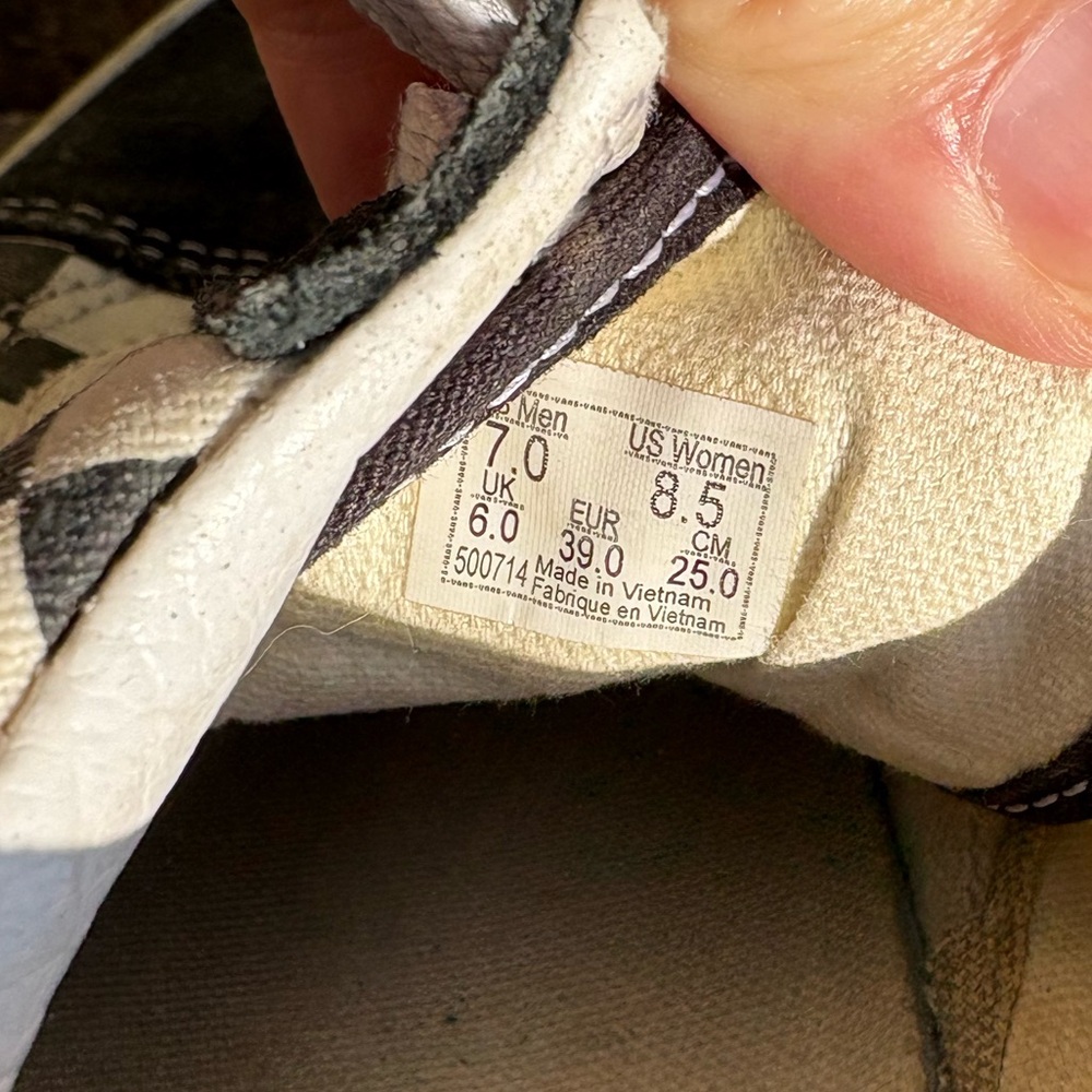 Vans Old Skool Checkerboard Suede Black and White Beach Skate California Active - Picture 5 of 6
